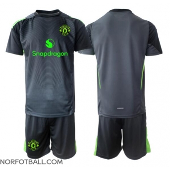 Billige Fotballdrakt Manchester United Keeper Replika Bortedraktsett Barn 2025-26 Kortermet (med bukser)